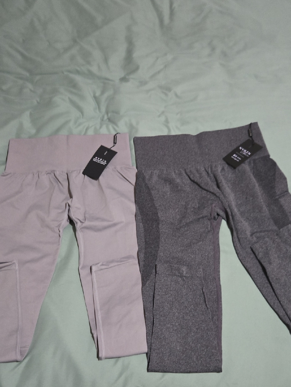 NVGTN Light Gray And Black Leggings, NWT Set Of 2 Bundle.